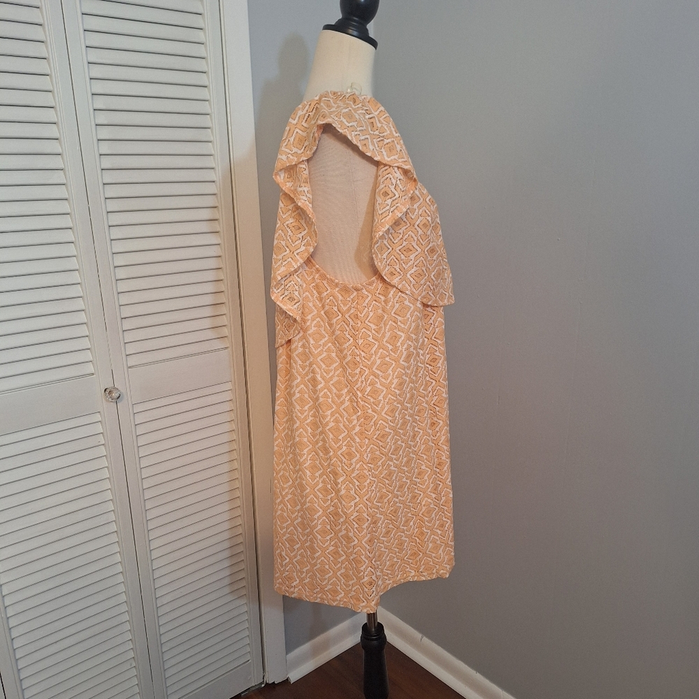Umgee coral lace flounce dress XL *R - Picture 2 of 6
